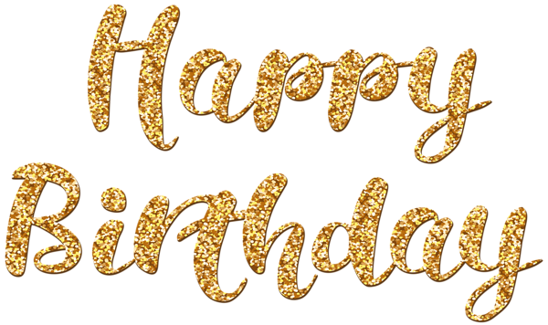 This png image - Happy Birthday Glitter Style PNG Transparent Clipart, is available for free download