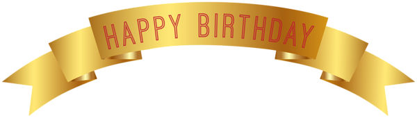 Happy Birthday Gold Banner PNG Clip Art | Gallery Yopriceville - High ...