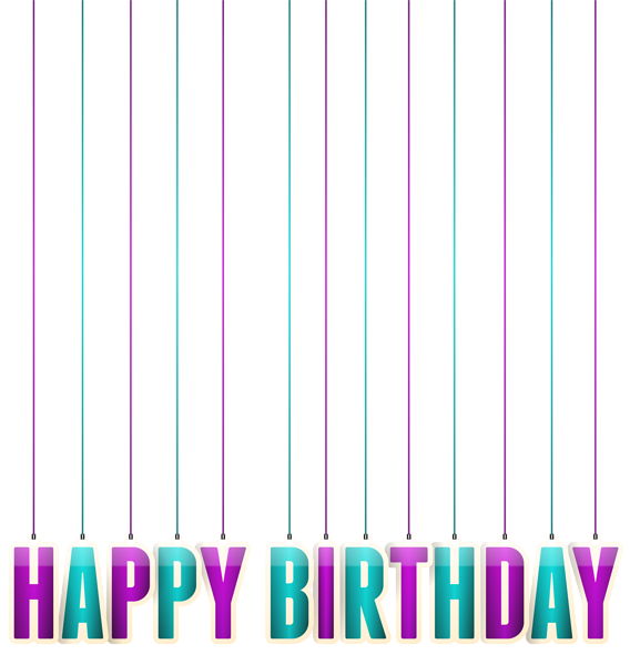 This png image - Happy Birthday Hanging Transparent PNG Clip Art Image, is available for free download