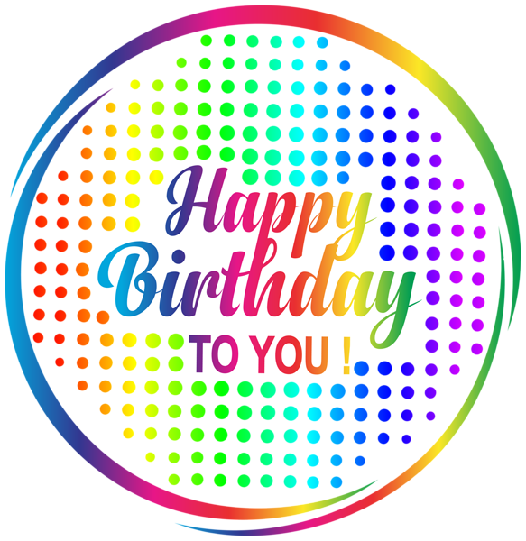This png image - Happy Birthday Multicolour Transparent PNG Clip Art, is available for free download