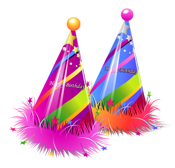 This png image - Happy Birthday Party Hats Transparent PNG Clipart, is available for free download