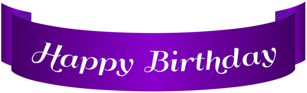 This png image - Happy Birthday Purple Banner PNG Clip Art, is available for free download