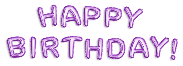 This png image - Happy Birthday Purple Foil PNG Clip Art Image, is available for free download