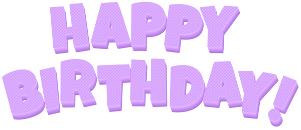 This png image - Happy Birthday Purple Text PNG Clip Art Image, is available for free download