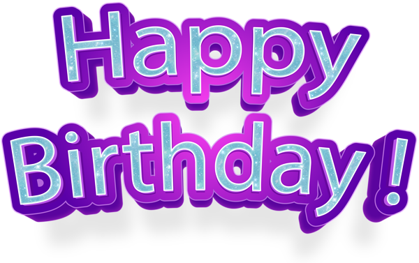 This png image - Happy Birthday Purple Text PNG Clipart, is available for free download