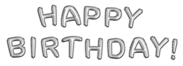 This png image - Happy Birthday Silver Foil PNG Clip Art Image, is available for free download