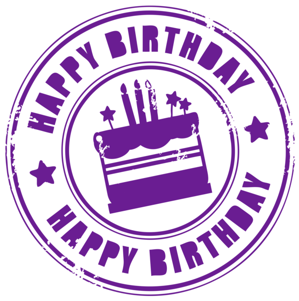 This png image - Happy Birthday Stamp PNG Clipart Picture, is available for free download