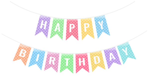 This png image - Happy Birthday Streamer PNG Clipart, is available for free download