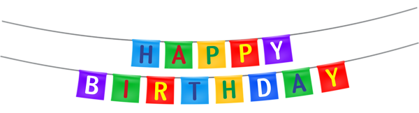 This png image - Happy Birthday Streamer PNG Clipart Image, is available for free download