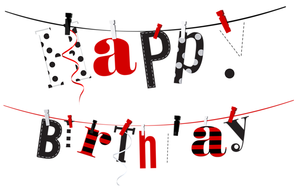 This png image - Happy Birthday Streamer Transparent PNG Clip Art Image, is available for free download