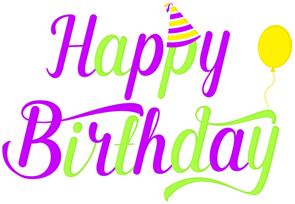 This png image - Happy Birthday Text Clipart Image, is available for free download