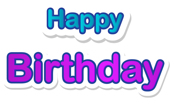 This png image - Happy Birthday Text Element PNG Clip Art Image, is available for free download