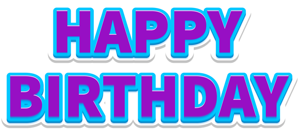 This png image - Happy Birthday Text Purple PNG Clipart Image, is available for free download