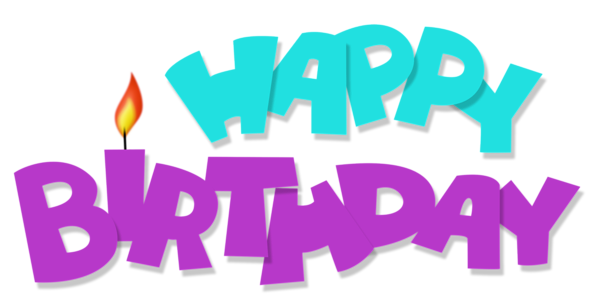 Happy Birthday Transparent Blue and Purple PNG Picture ...