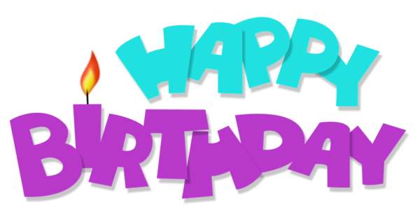 This png image - Happy Birthday Transparent Blue and Purple PNG Picture, is available for free download