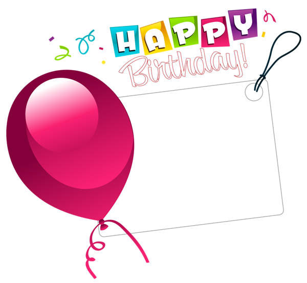 This png image - Happy Birthday Transparent Sticker with Pink Balloon, is available for free download
