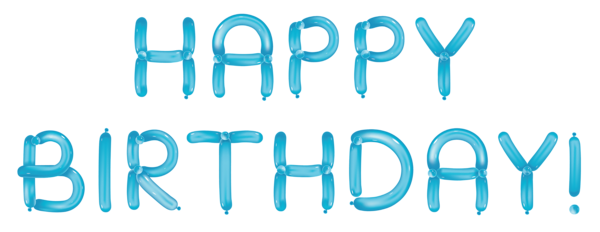 This png image - Happy Birthday with Blue Balloons Transparent Clipart, is available for free download