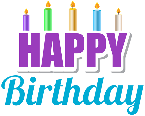 This png image - Happy Birthday with Candles PNG Clip Art, is available for free download