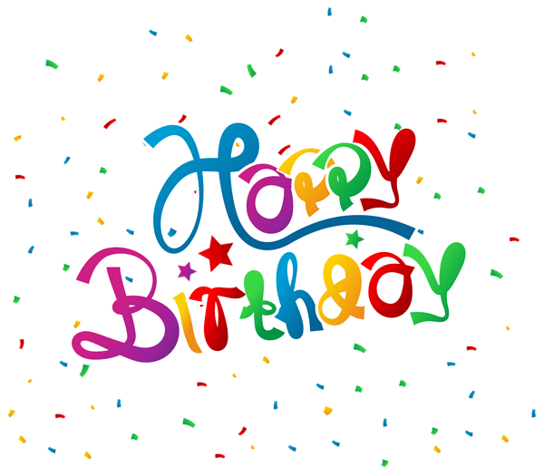 This png image - Happy Birthday with Confetti Clipart Picture, is available for free download