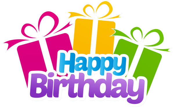 This png image - Happy Birthday with Gifts PNG Clip Art Image, is available for free download