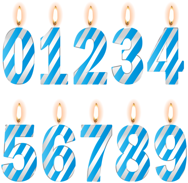 This png image - Numbers Birthday Candles Blue PNG Clip Art Image, is available for free download