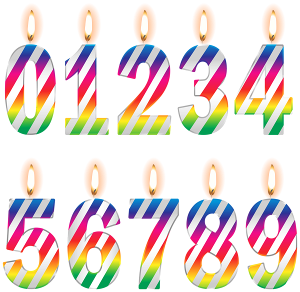 This png image - Numbers Birthday Candles PNG Clip Art Image, is available for free download