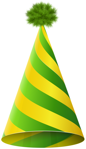 This png image - Party Hat Green Yellow Transparent PNG Clip Art Image, is available for free download