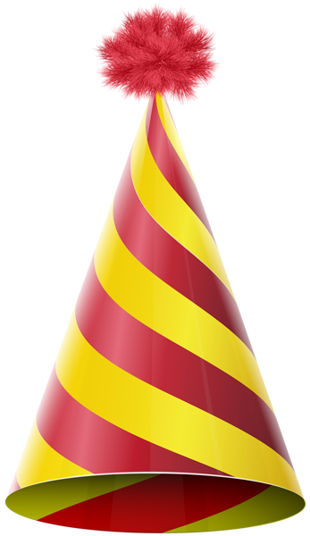 This png image - Party Hat Red Yellow Transparent PNG Clip Art Image, is available for free download