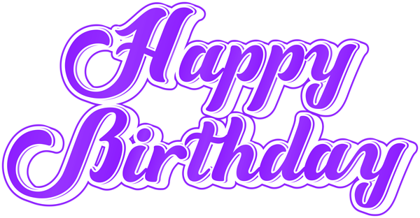 This png image - Purple Happy Birthday Clip Art Image, is available for free download