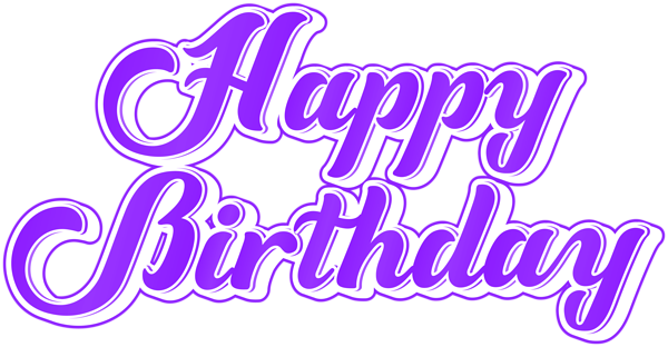 Purple Happy Birthday Clip Art Image | Gallery Yopriceville - High ...