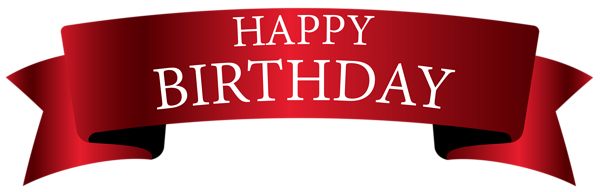 Red Birthday Banner PNG Clipart Image | Gallery Yopriceville - High ...