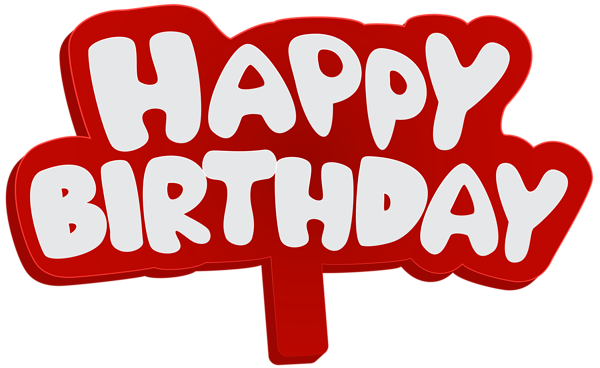This png image - Red Happy Birthday Sign PNG Clip Art Image, is available for free download