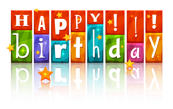 This png image - Transparent Colorful Happy Birthday with Stars PNG Image, is available for free download