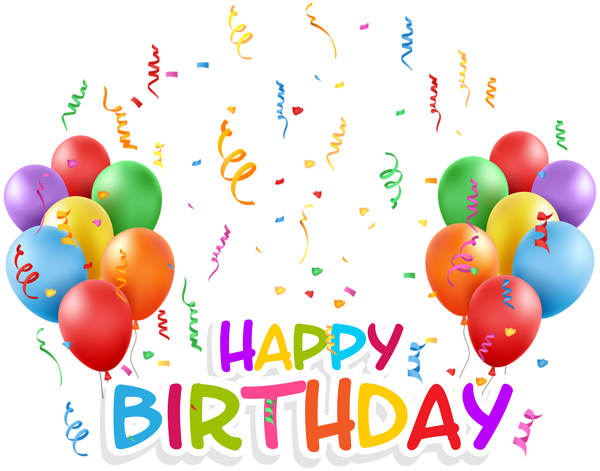 This png image - Transparent Happy Birthday and Baloons PNG Clip Art, is available for free download