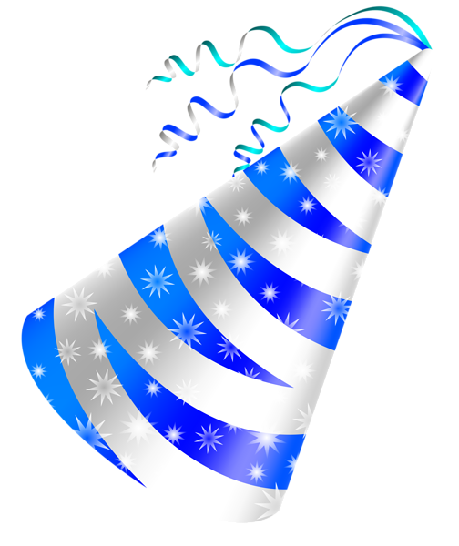 This png image - White and Blue Party Hat PNG Clipart Image, is available for free download