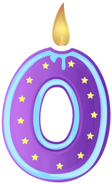 This png image - Zero Birthday Candle Transparent PNG Clip Art Image, is available for free download