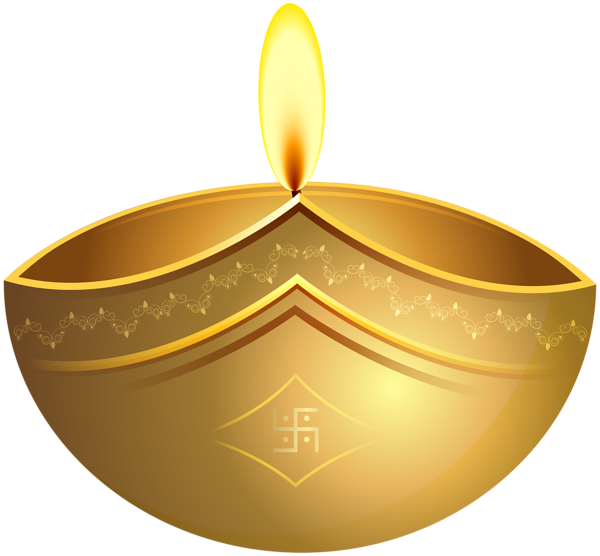 This png image - Diwali Gold Candle PNG Clip Art Image, is available for free download