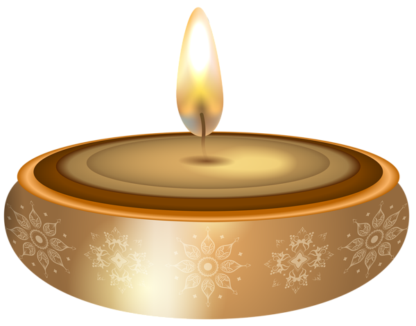 This png image - Diwali Gold Candle Transparent PNG Clip Art, is available for free download