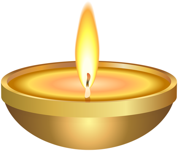 This png image - Golden Diwali Candle PNG Clipart, is available for free download