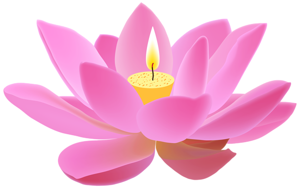 This png image - Lotus Candle Free PNG Clip Art Image, is available for free download