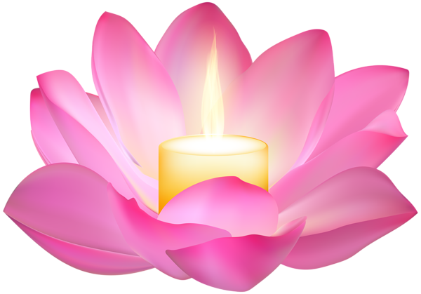 This png image - Lotus Candle PNG Clip Art Image, is available for free download