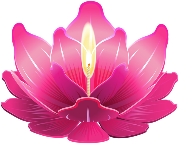 This png image - Lotus with Candle PNG Clip Art, is available for free download