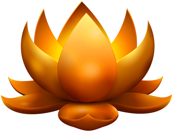 This png image - Yellow Glowing Lotus Free PNG Clip Art Image, is available for free download