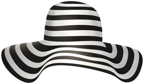 This png image - Sun Hat Black Striped PNG Clipart, is available for free download