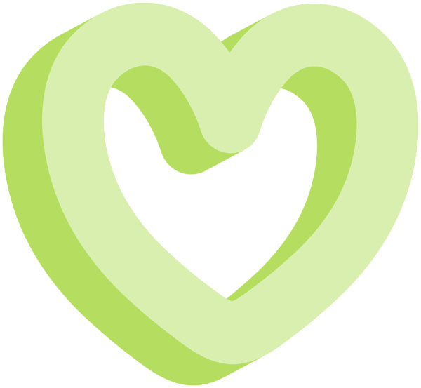 This png image - Decorative Heart Green PNG Clipart, is available for free download