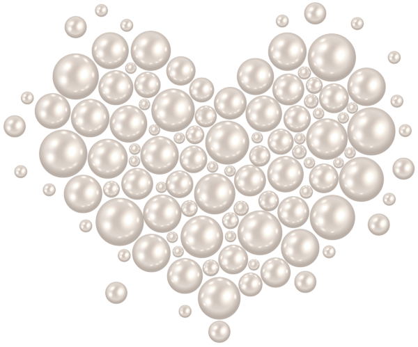 This png image - Decorative Pearl Heart Transparent Image, is available for free download