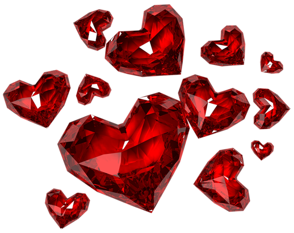 This png image - Diamond Hearts PNG Clipart, is available for free download