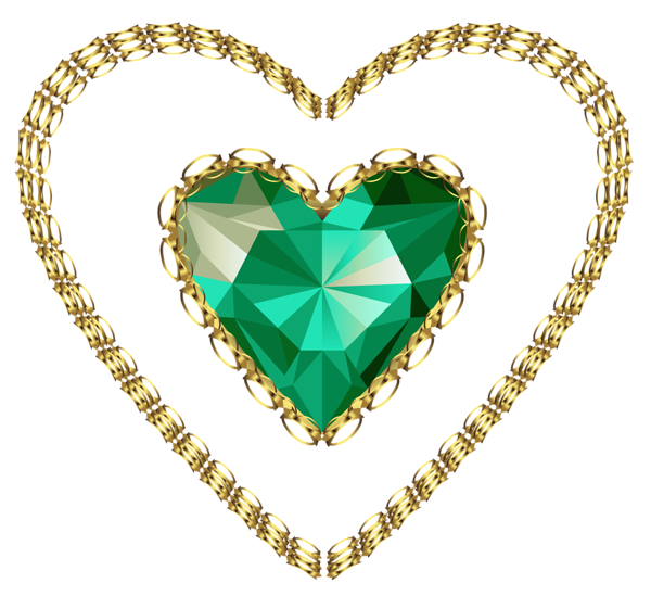 This png image - Emerald Heart PNG Clipart, is available for free download