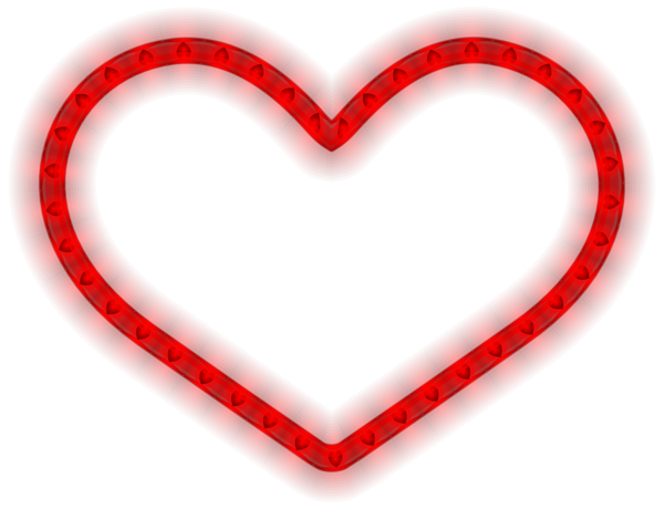 This png image - Glowing Heart PNG Clipart Image, is available for free download
