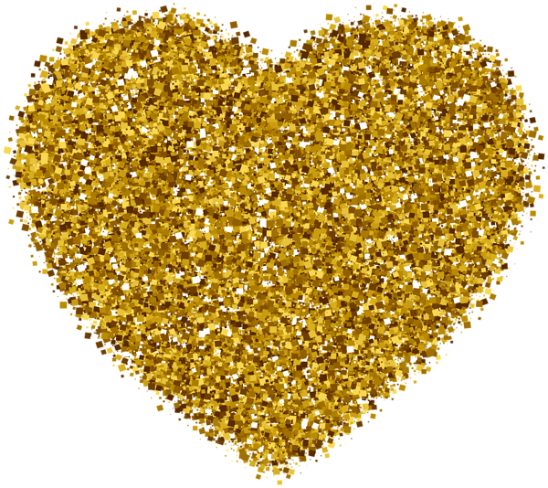 This png image - Gold Glittering Heart PNG Clipart, is available for free download